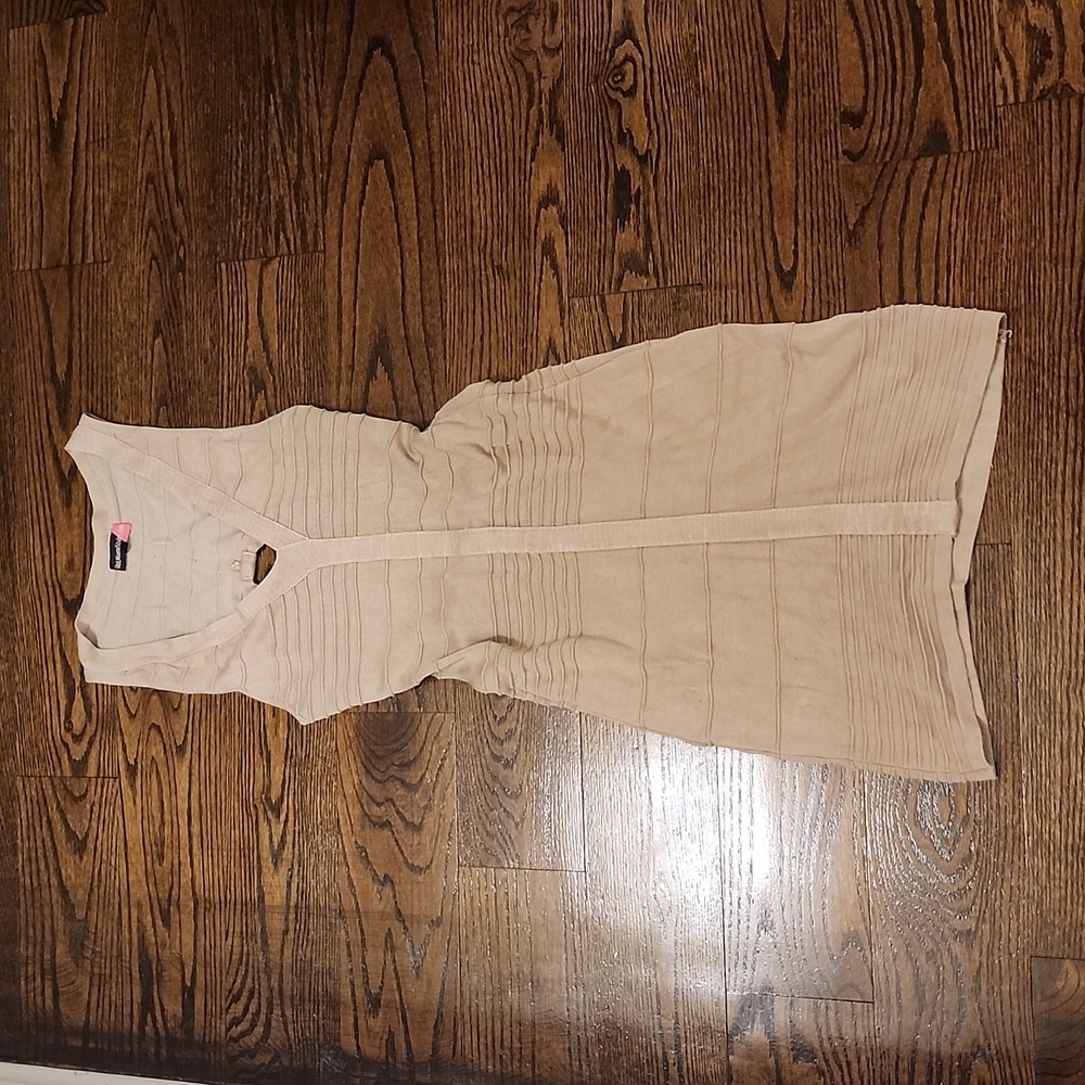 Hot Miami Styles Nude Color Bondage Knit Dress